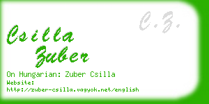 csilla zuber business card